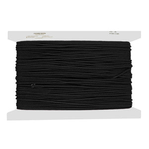 Braided Cord - Black - 50cm
