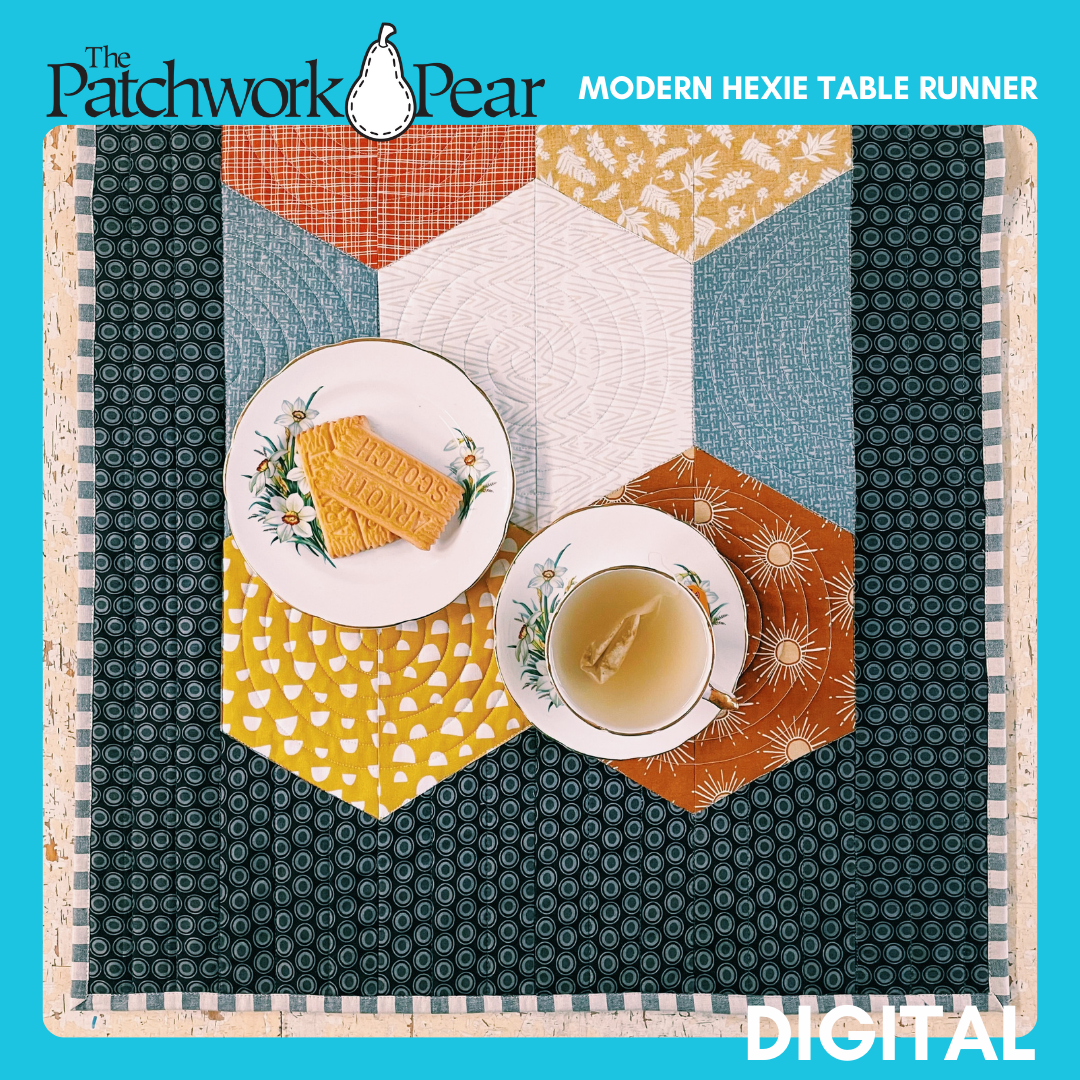 Modern Hexie Table Runner - Digital Pattern – The Patchwork Pear