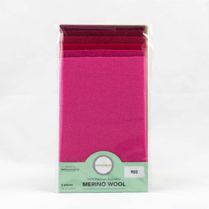 Merino Wool Felt - 4.5" x 7" - Red