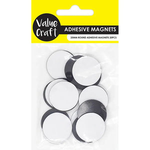 Adhesive Round Magnets 25mm
