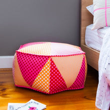 Load image into Gallery viewer, Hexagon Pouf - Physical Pattern