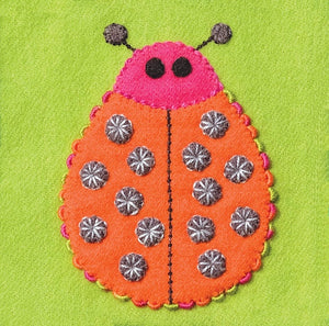 Pre-Cut Wool Appliqué Kit - Ladybug - Orange