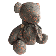 Load image into Gallery viewer, Sashiko Cloth - Teddy Bear Pattern - Brown
