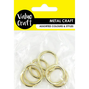 Metal Rings - 25mm - Gold