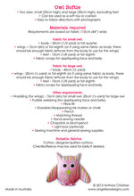 Load image into Gallery viewer, Owl Softie - Physical Pattern