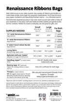 Load image into Gallery viewer, Renaissance Ribbons Bags - Physical Pattern