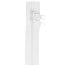 Load image into Gallery viewer, 40" Handbag Zip - Double-slide - White