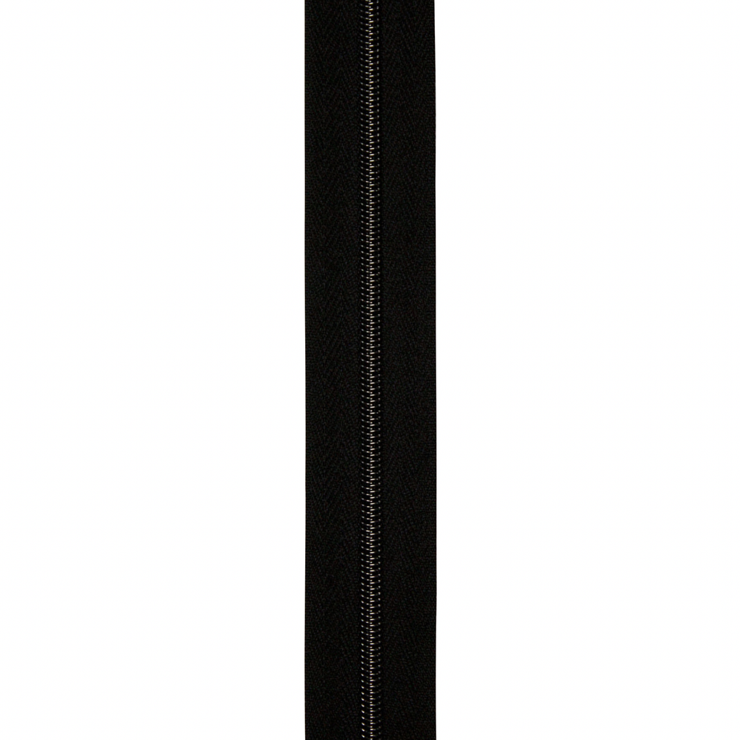 #3 Zipper Tape - 3m - Black / Gunmetal