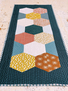 Modern Hexie Table Runner - Physical Pattern