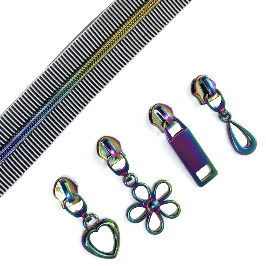 #5 Zipper and Pulls Set - Rainbow