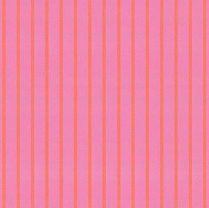 Warp & Weft Ooh Lucky Lucky - Apron Stripe - Bright Pink - Woven - 50cm