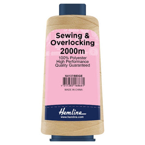 Overlocking Thread - 2000m - Beige