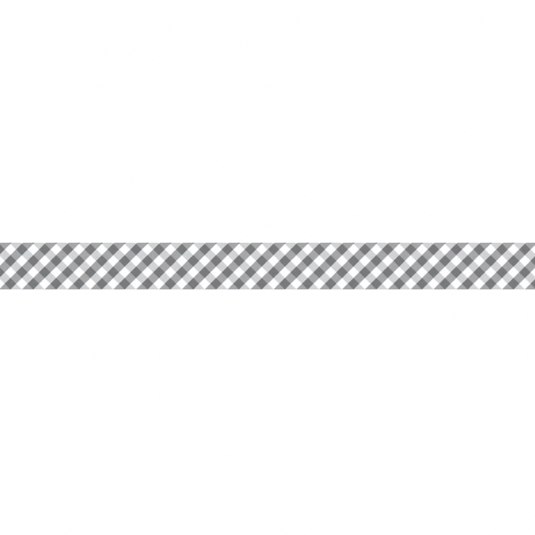 Bias Binding - 25mm Wide - 1/8 Check - Barramundi Grey - 50cm