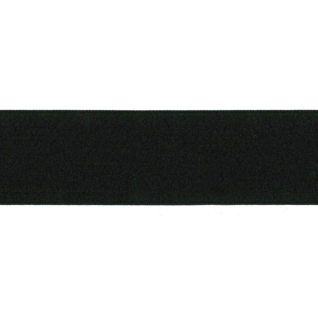 Ribbon - Double Polyester Satin - 35mm Wide - Black - 50cm