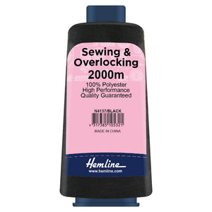 Overlocking Thread - 2000m - Black