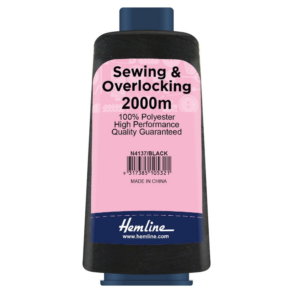 Overlocking Thread - 2000m - Black