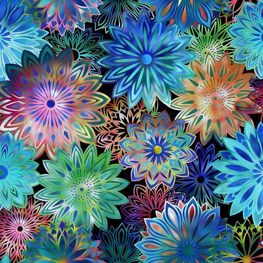 Dazzle - Blue Flowers - 50cm