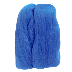 Natural Wool Roving - Blue
