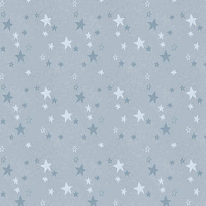 Safari Stargazing - Boy Stars - Blue - Flannel - 50cm