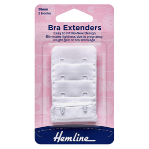 Bra Extender - 38mm - 2 Hooks - White