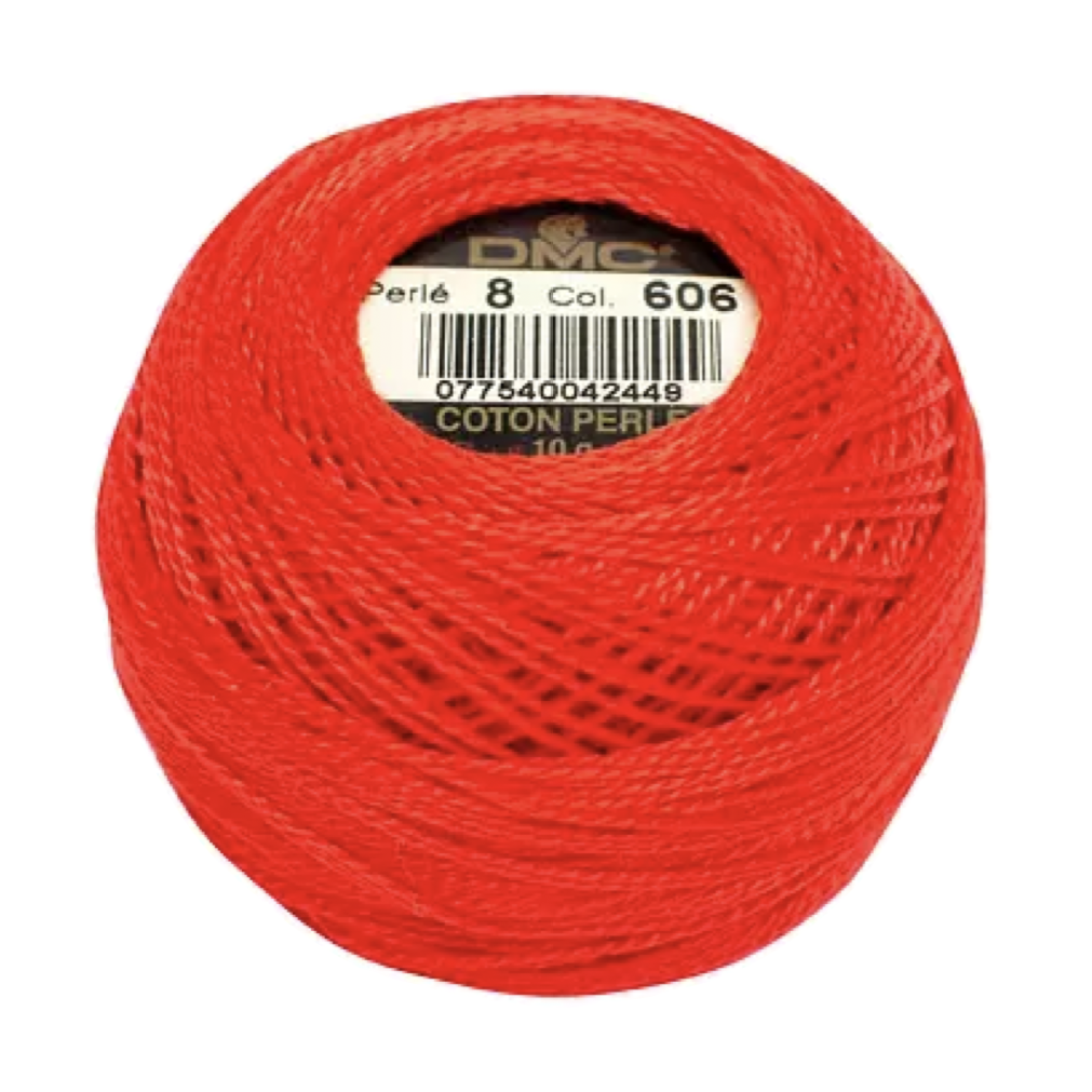 Coton Perle 8 - Bright Red - 606 - 80m