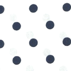 Broad Cloth - Polka Dot - White / Navy Blue - 50cm