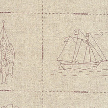 Load image into Gallery viewer, Joie De Vivre - Broderie - Rouge - Panel - 70% Cotton 30% Linen - 60cm
