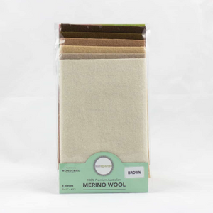 Merino Wool Felt - 4.5" x 7" - Brown