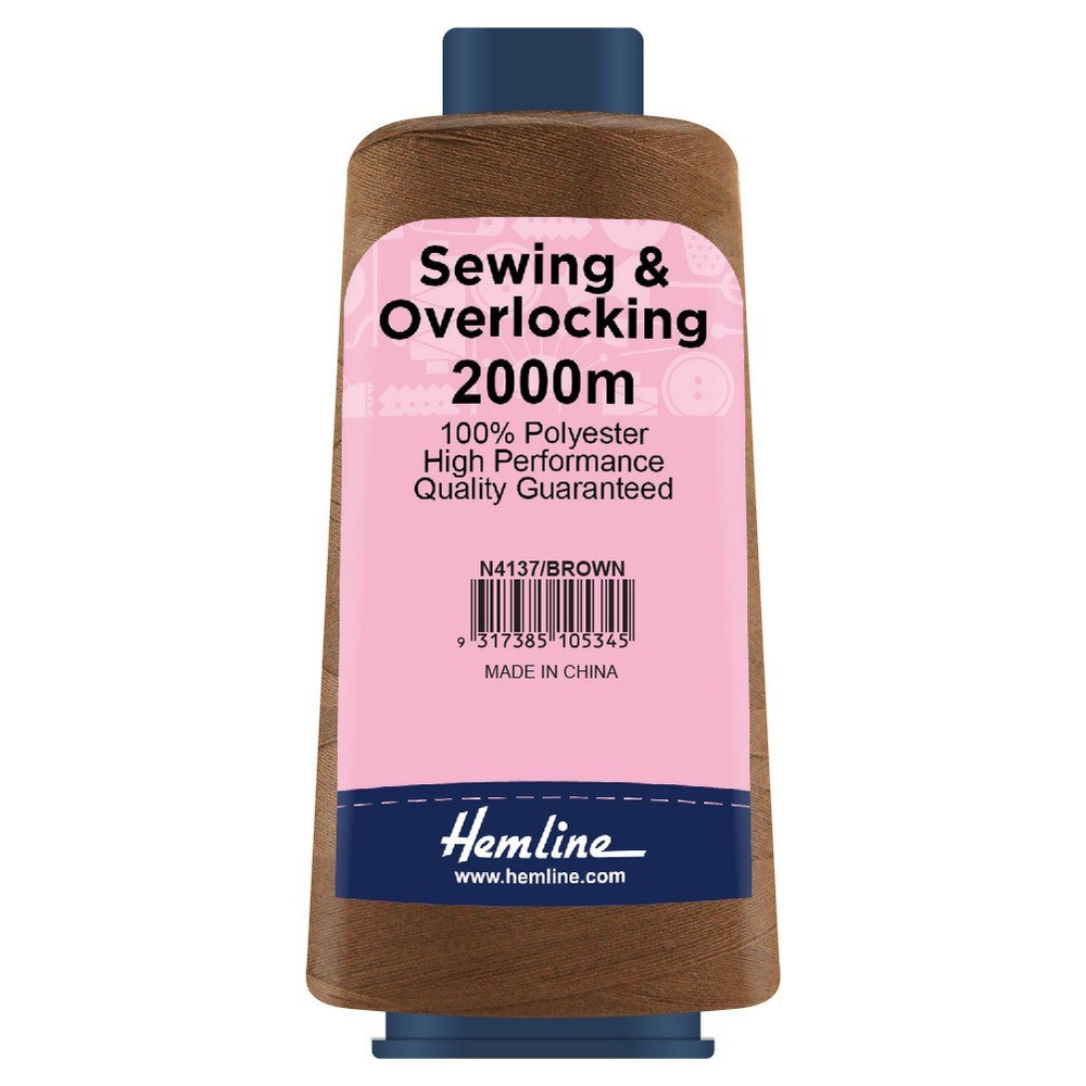 Overlocking Thread - 2000m - Brown