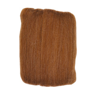 Natural Wool Roving - Caramel