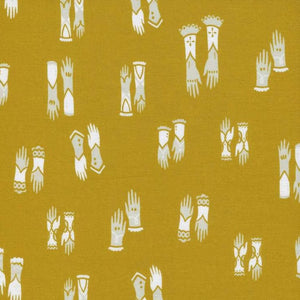 Cat Lady - Kitten Mittens - Mustard - Fat Quarter (Out of Print)