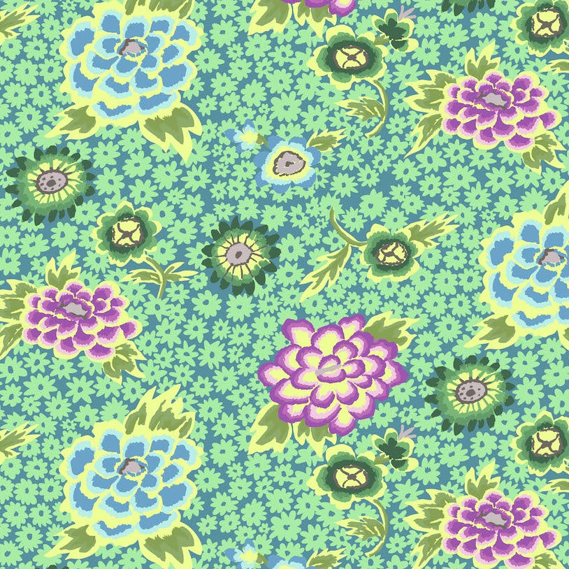 Charlotte - Teal - Fat Quarter (Out of Print)