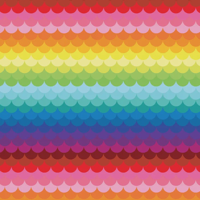 Cloudy Days - Rainbow Clamshells - 50cm