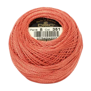 Coton Perle 8 - Coral - 351 - 80m