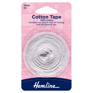 Cotton Tape - 20mm - White