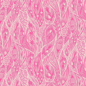 Pink and white patterned fabric texture