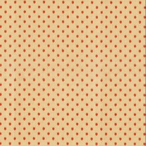 Pattern of small red circles on a beige background