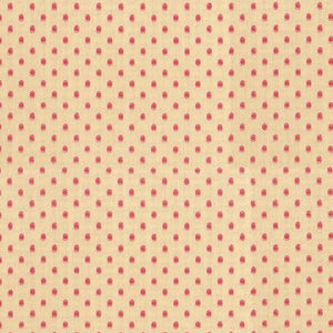 Pattern of red circles on a beige background