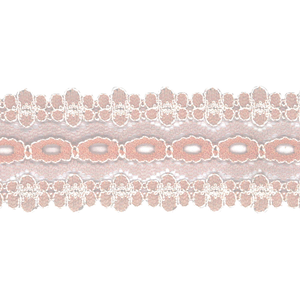 Eyelet Lace - 30mm Wide - Dusty Pink - 50cm