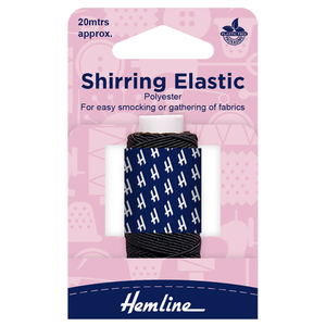 Elastic - Shirring - Black