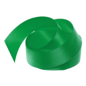 Ribbon - Double Polyester Satin - 25mm Wide - Emerald - 50cm