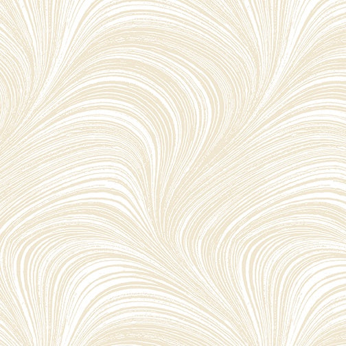 Wave Texture - Wide Flannel - Cream - 50cm