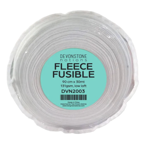 Fusible Fleece - 90cm Wide - White - 50cm