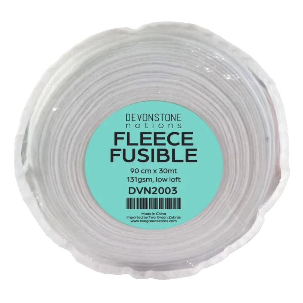 Fusible Fleece - 90cm Wide - White - 50cm