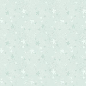 Safari Stargazing - Girl Stars - Mint - Flannel - 50cm