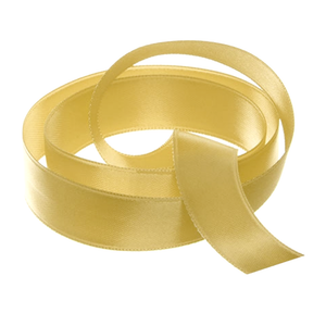 Ribbon - Double Polyester Satin - 15mm Wide - Gold - 50cm