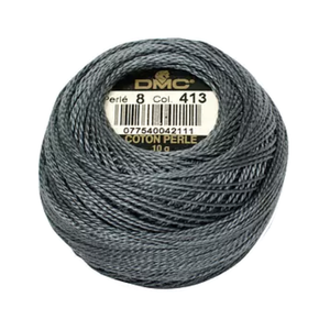 Coton Perle 8 - Granite Grey - 318 - 80m