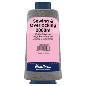 Overlocking Thread - 2000m - Grey