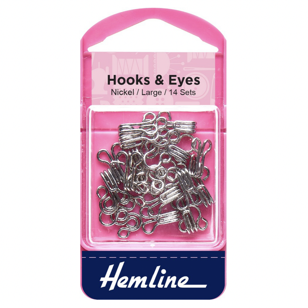 Hooks & Eyes - Large - Nickel