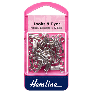 Hooks & Eyes - Nickel - Extra Large